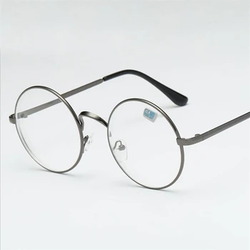 Студентът Късогледство Очила Дамски Мъжки Метални Кръгли Очила Със Степен на късогледство Очила с Диоптър-1 -1,5 -2 -2,5 -3 -3,5 -4,0 3