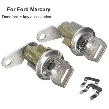 2 бр. Метални Сменяеми Цилиндри Крилото на Замъка с 2 Ключ за Ford Mercury Камион Авто автоматично заключване на вратите цилиндър в колекцията с 2 ключове 0