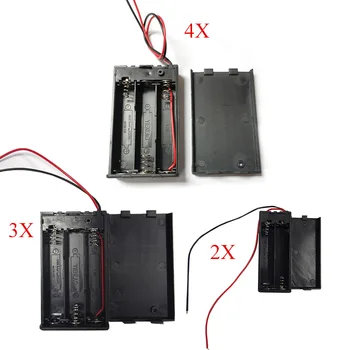 1бр 2 3 4 x AAA Притежателя на Батерията Калъф За Съхранение Кутия С Ключ и Капак за Батерии AAA Стандартен Контейнер