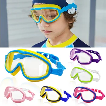 По-голяма Рамка Детски Очила за Плуване, Фарове за Очила за Плуване с Широк Преглед на за Момчета И Момичета Детски очила за басейн 0