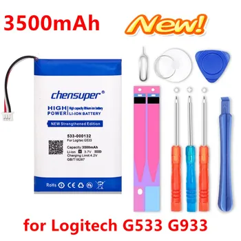 chensuper 0 Цикъл 3500 mah 533-000132 Батерия за Logitech G533 G933 Високо Качество Мобилен Телефон Подмяна на Батерията