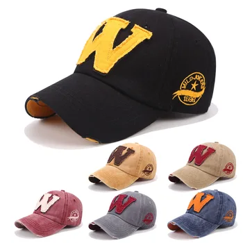 Doitbest 2020 бейзболна шапка от промит памук, шапка за жени, мъже, майки, бащи, шапка с големи букви W, Ретро каубойски спортни шапки на открито, възстановяване на предишното положение