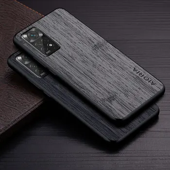 Калъф Funda с Шарките на бамбуково дърво За Xiaomi Redmi Note 11 Pro Plus 11S 11T 5G, Антидетонационный луксозен Защитен Калъф За вашия Телефон, Калъф за