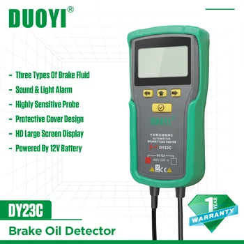 DUOYI DY23C Автомобилен Тестер за Спирачна течност Точен Тест за Проверка на Съдържанието на Вода в Автомобилна Спирачна течност Универсално качество на масло DOT 3/4/5,1 0