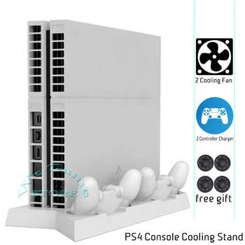 Конзола PS4 ултра тънък кабел за зареждане на Радиатора Охлаждащ Вентилатор PS 4 Притежателят на Охладител Поставка за Sony Playstation 4 Двойни Контролери Зарядно Устройство