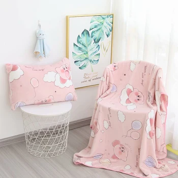 Kawai Кърби розово аниме периферното фланелевое одеяло плюшен калъфка битови предмети за декорация на дома рожден ден празник изненада gi
