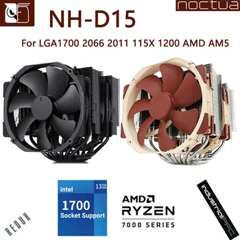 Noctua D15 Черен Корпус Радиатор за Охлаждане на процесора Dual Fan PWM 6 heatpipe За Intel LGA 1700/1200 INTEL1151 9th/8th AMD AM4 AMD FM2 0