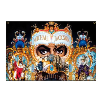 ИЗБОРИ 3x5 фута 90x150 см Флаг MJ Pop king култура хип поп музика Банер Рекламна Украса