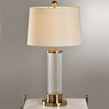 модерна светодиодна настолна лампа с кристали, настолни лампи за залата, виолетови лампи за спалня, лампада da tavolo masa lambası, настолна лампа в стил ар-деко, спалня