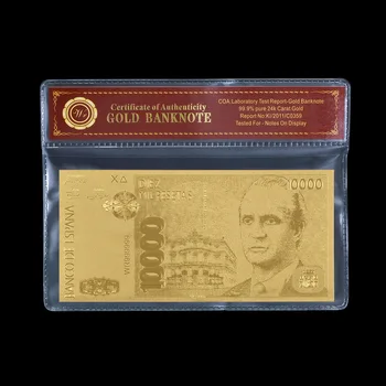 Безплатен Ръкав Са Подбрани Златна Банкнота На Испания 100 Песета Декорация На Дома, Подарък