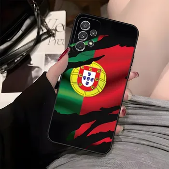 Калъф За мобилен телефон с Национални флага на Португалия За Samsung Ultra 22 30 21 S6 10 5g E 20 Fe 7 8 9 Plus ' S Edge Pro Funda Shell Лукс
