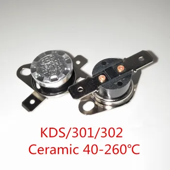 10 бр. x KSD302 16A 40-260 градуса Керамични 250 В KSD301 Нормално отворен/Затворен Температурен превключвател, Термостат, Предпазител