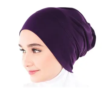 2022 меки модални вътрешна Шапки-Hijabs, Мюсюлманска еластичната шапка-Тюрбан, Ислямска Шапка-шал, Шапка-качулка, дамска шапка със затворен Гръб, turbante mujer