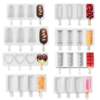 Силиконова Форма За Сладолед САМ Домашно Форми За Popsicle фризер Голям Размер Тава За Кубчета Лед Буре За Popsicle Производителите на Инструменти За Печене