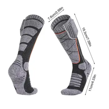 Чорапи с нагревател 3-степенна Корекция на температурата Чорапи с топъл Акумулаторни Електрически Чорапи с акумулаторна батерия с капацитет 5000 mah За употреба на открито 5