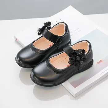 Пролет-Есен Обувки на Принцесата Да се изяви За деца, Кожени обувки за ученици, Черни, Бели, Червени, Розови Модел обувки за момичета от 3 до 14 години