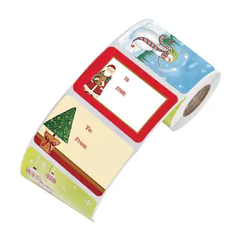 250 Броя Коледни Етикети Плик Уплътняване на Хартиени Етикети Подарък Кутия Етикет за Празника на Бижута Ръчна изработка Канцеларски материали 1
