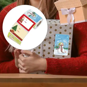 250 Броя Коледни Етикети Плик Уплътняване на Хартиени Етикети Подарък Кутия Етикет за Празника на Бижута Ръчна изработка Канцеларски материали 2