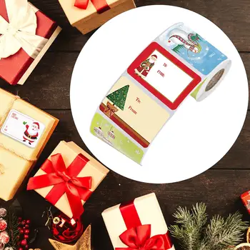 250 Броя Коледни Етикети Плик Уплътняване на Хартиени Етикети Подарък Кутия Етикет за Празника на Бижута Ръчна изработка Канцеларски материали 3