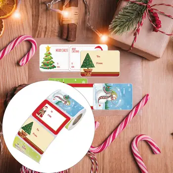 250 Броя Коледни Етикети Плик Уплътняване на Хартиени Етикети Подарък Кутия Етикет за Празника на Бижута Ръчна изработка Канцеларски материали 4