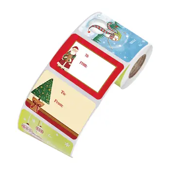 250 Броя Коледни Етикети Плик Уплътняване на Хартиени Етикети Подарък Кутия Етикет за Празника на Бижута Ръчна изработка Канцеларски материали 5