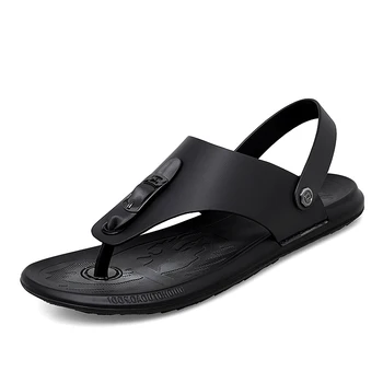 Сандали Мъжки 2022 Летни Нови Ежедневни мъжки плажни обувки с мека подметка; улични виетнамски сандали-чехли и чехли за баня; мъжки дрехи