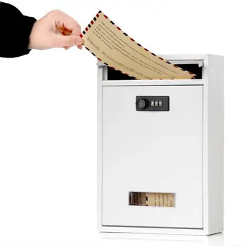 12-Инчов Психично Брава Vintage Drop Letterbox Монтиране на Окачен Заключване Пощенска Кутия в Пощенска Кутия с Ключ Вестникарска Кутия 1