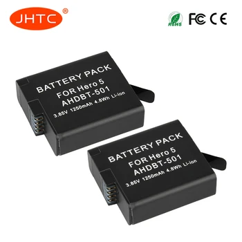 JHTC 1250 mah Батерия За Gopro Hero 7 Gopro Hero 6 Gopro Hero 5 Черен Фотоапарат Батерия Зарядно Устройство 4