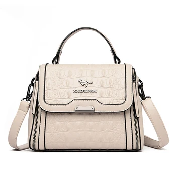 Дизайнерски чанти През рамо от Крокодилска кожа с петна, Модни Луксозни Маркови Дамски Чанти, Нови, Висококачествени Дамски Чанти-незабавни посланици, Bag-чанта