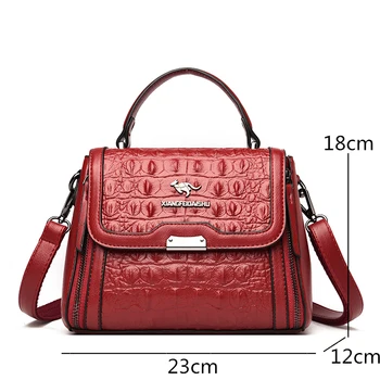 Дизайнерски чанти През рамо от Крокодилска кожа с петна, Модни Луксозни Маркови Дамски Чанти, Нови, Висококачествени Дамски Чанти-незабавни посланици, Bag-чанта 5