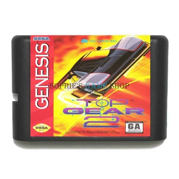 Игри касета Top Gear 2 най-новият 16-битова Игрална карта За Sega Mega Drive / Genesis System