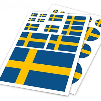 Шведски Флаг Швеция Авто Мотор Стикер Набор От Стикери Волана Драскотини Покриване На Ipad Лаптоп Удобни Аксесоари За Украса