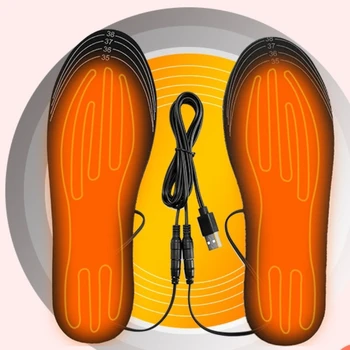 USB Акумулаторни Стелки С Топъл Размер 35-46 САМ Адаптивни Електрическа Обувки С Топъл Подложка за работа на Открито и Ски през Зимните Гети За Крака 4
