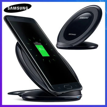 Оригинално бързо безжично Зарядно устройство QI за Samsung Galaxy S8 S9 S10 Plus G9500 G9300 G9350 S6 S7 Edge Note 8 Note 9 SM-G965F ЕП-NG930