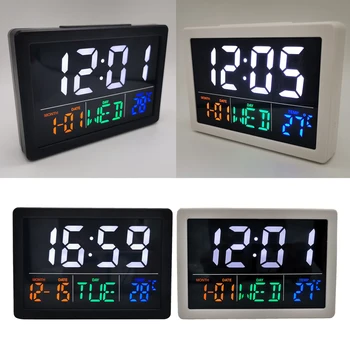 Digital alarm clock Време Температурата Дата Влажност Дисплей Нощни Часове-10 ~ + 50 ℃ Обхват Изследвания Декори Подарък за Семейството