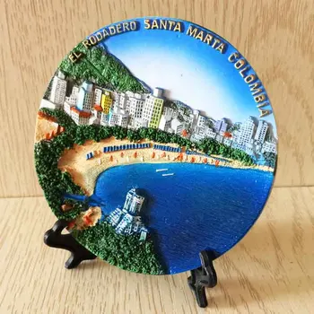 На колумбийския морски туристически град Санта Марта туристически сувенир стереоскопичен декоративен диск