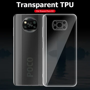 Висококачествен Прозрачен Калъф за Телефон Xiaomi POCO X3 Pro с NFC GT Камера Предпазва Мека Прозрачен Заден Капак POCOX3 X3Pro X3NFC X3GT 5
