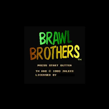 Brawl Brothers 16 бита Голяма Сива Детска Карта За САЩ NTSC Game Player