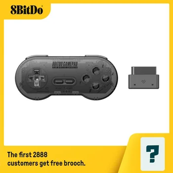 Безжичен геймпад 8BitDo SN30 2.4 G за оригиналния SNES / SFC (SN / SF / Transparent Edition) - Super NES