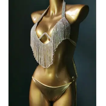 2021 Венера ваканция нов стил диамантени четката комплект бикини с пайети секси женски бански костюм, с блестящи камъни бански crystal плуване 2