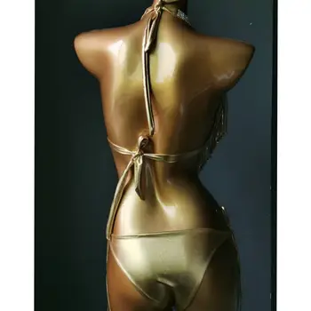 2021 Венера ваканция нов стил диамантени четката комплект бикини с пайети секси женски бански костюм, с блестящи камъни бански crystal плуване 3
