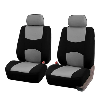 Калъфи за автомобилни седалки от Предната Двойка на черно и сиво, цветове Универсални Защитни Калъфи за седалките на водача и пътника Автомобилни Аксесоари 1