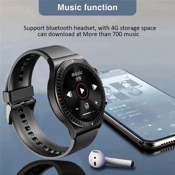 Смарт Часовници За Мъже И Жени Bluetooth Покана Спортен Фитнес Тракер Smartwatch С 4 GB Памет TWS Музикален Гласов Асистент Запис на Звук 2