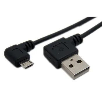 Ъглов USB-кабел, Навити Пружини удължителен кабел USB към Micro-USB 90 градуса USB A към конектора Micro Б.