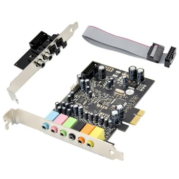 PCIe на 7.1-Канална Звукова карта CM8828 + CM9882A с група SPDIF PCIe 7,1-Канален Аналогов Дигитален 3D Стерео Разширяване Карта 1