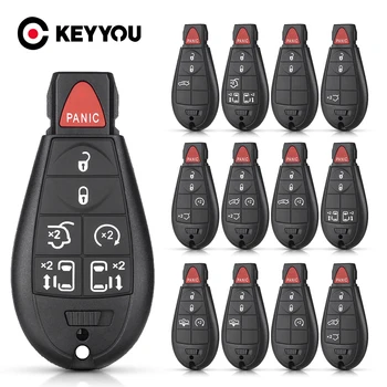 KEYYOU Замяната на Smart Remote Key Keyless Ключодържател Калъф 3 + 1 4 Бутона Кола Ключодържател За Chrysler Jeep Commander Grand Cheroke 0