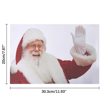 1 БР. Коледни Стикери Дядо Етикети На Прозореца На Колата На Дядо Коледа Етикети Върху Стъкло На Колата На Авто Винилови Стикери За Украса За Всички Автомобили 5