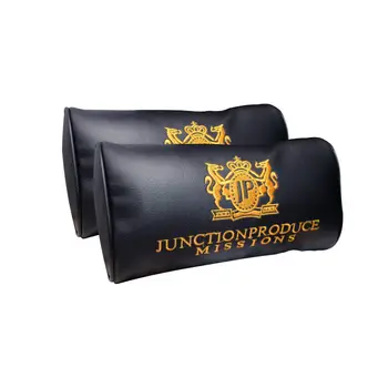 2 елемента JP Junction Произвеждат VIP Кола Кожена Седалка и Възглавници За Врата на облегалката за глава Възглавница Pad JDM Облегалка