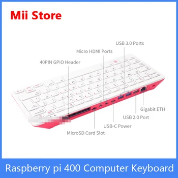 Комплект клавиатура за персонален компютър Raspberry pi 400, 4 GB оперативна памет, 1,8 Грама на процесора Cortex-A72, Вграден Wi-Fi, Bluetooth, Официалната мощност на SD-карти 3