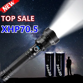 2022 Актуализация XHP70.5 Мощно led Фенерче XHP50 Акумулаторна батерия Usb Тактически Фенер 18650 Външно Осветление проблясък на Светлина 0